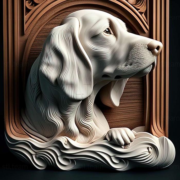 3D model Porcelain Hound dog (STL)